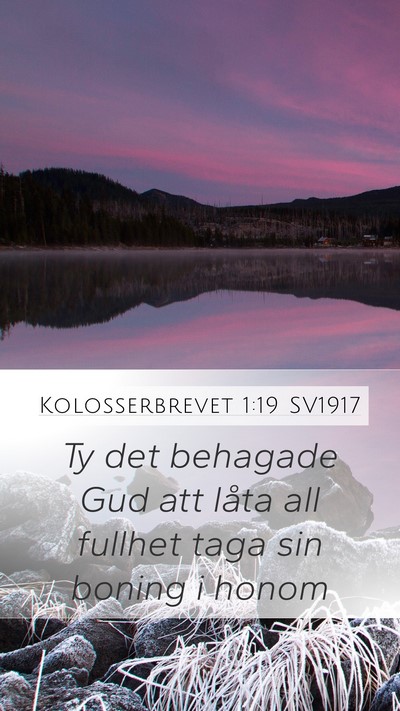 Kolosserbrevet 1:19 SV1917 Bible Verse Image