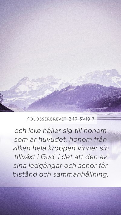 Kolosserbrevet 2:19 SV1917 Bible Verse Image