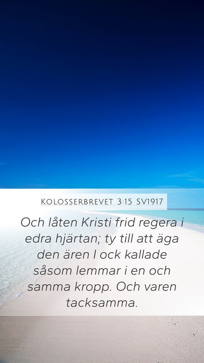 Kolosserbrevet 3:15 SV1917 Bible Verse Image