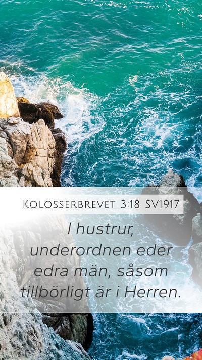 Kolosserbrevet 3:18 SV1917 Bible Verse Image