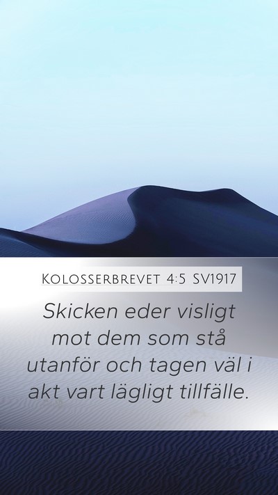 Kolosserbrevet 4:5 SV1917 Bible Verse Image