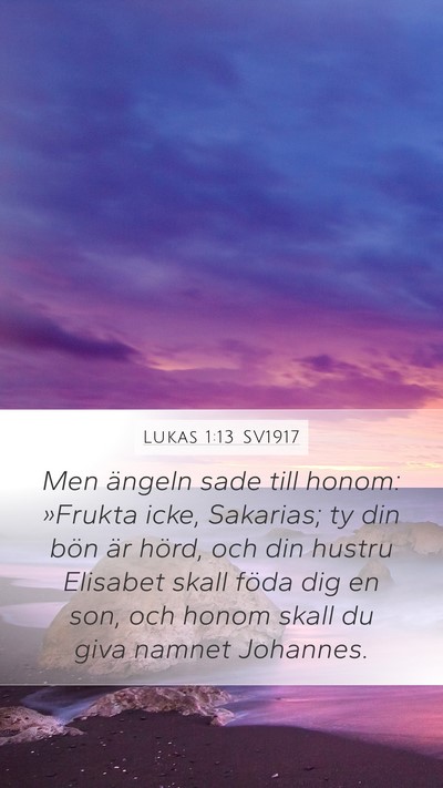 Lukas 1:13 SV1917 Bible Verse Image