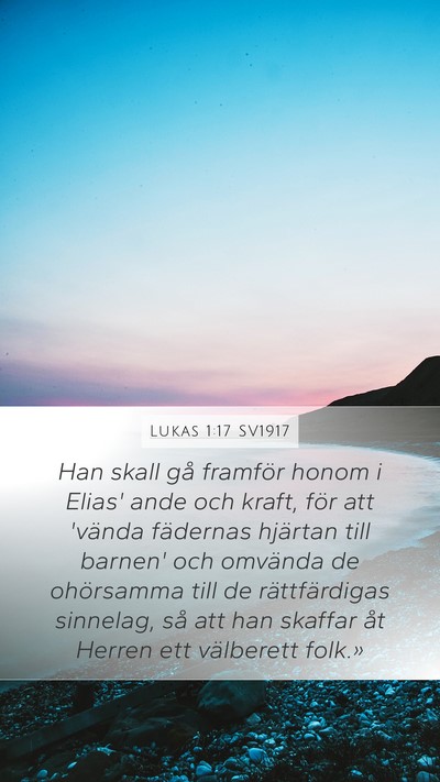 Lukas 1:17 SV1917 Bible Verse Image