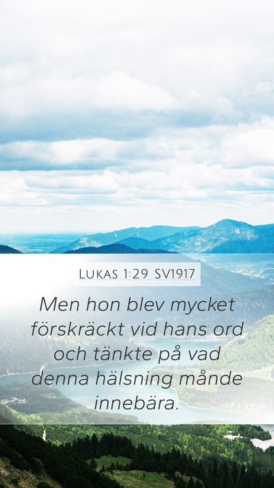 Lukas 1:29 SV1917 Bible Verse Image