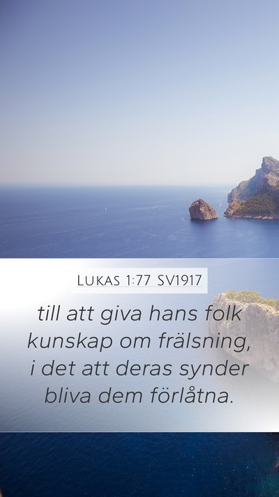 Lukas 1:77 SV1917 Bible Verse Image
