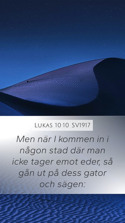 Lukas 10:10 SV1917 Bible Verse Image