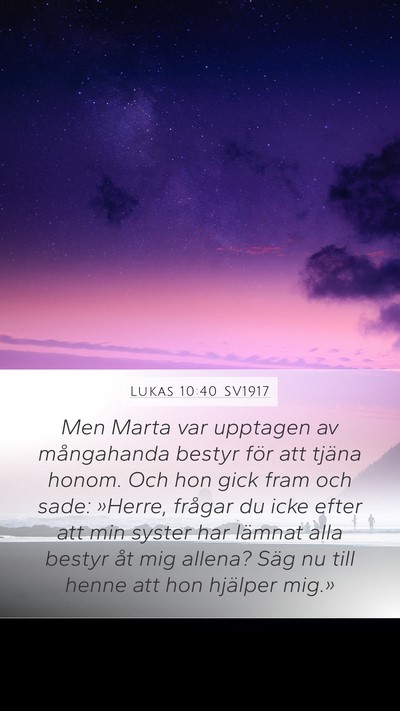 Lukas 10:40 SV1917 Bible Verse Image
