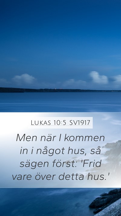 Lukas 10:5 SV1917 Bible Verse Image
