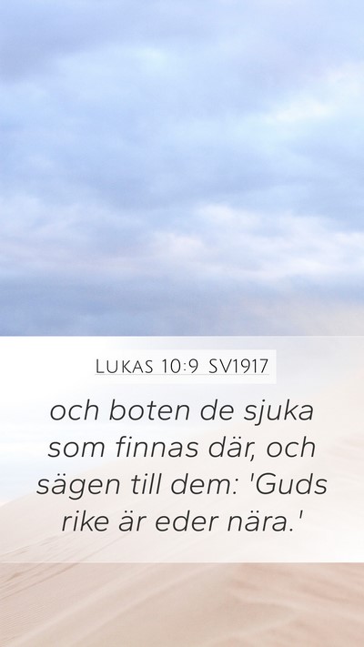 Lukas 10:9 SV1917 Bible Verse Image