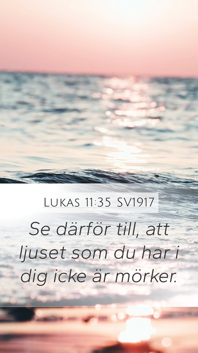 Lukas 11:35 SV1917 Mobile Phone Wallpaper - Se därför till, att ljuset som du har i dig - Mobile Bible Verse Wallpaper