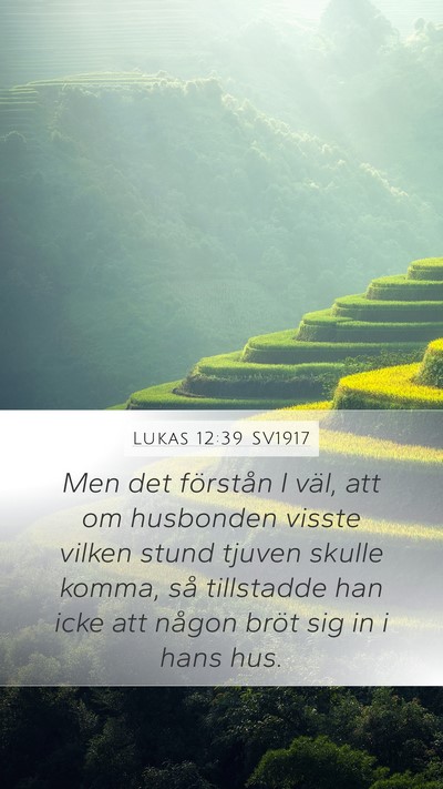 Lukas 12:39 SV1917 Bible Verse Image