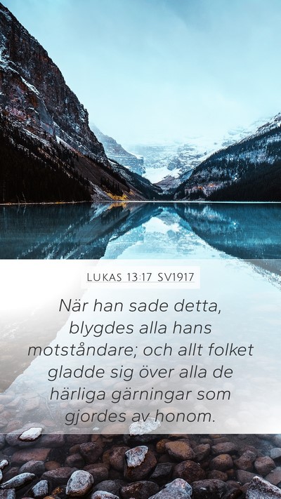 Lukas 13:17 SV1917 Bible Verse Image
