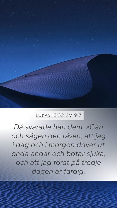 Lukas 13:32 SV1917 Bible Verse Image