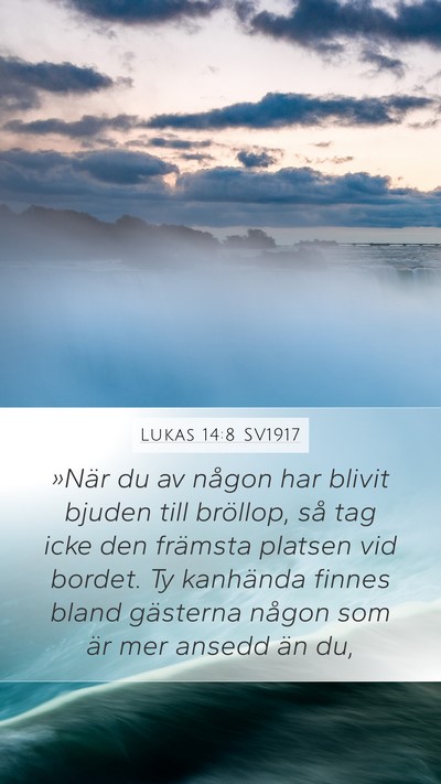 Lukas 14:8 SV1917 Bible Verse Image
