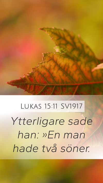 Lukas 15:11 SV1917 Bible Verse Image