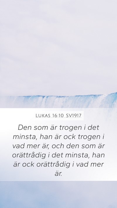 Lukas 16:10 SV1917 Bible Verse Image