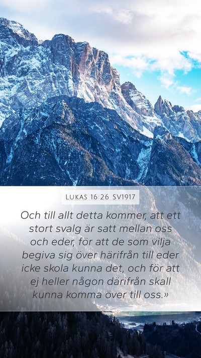 Lukas 16:26 SV1917 Bible Verse Image