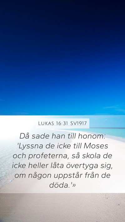 Lukas 16:31 SV1917 Bible Verse Image
