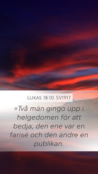 Lukas 18:10 SV1917 Bible Verse Image