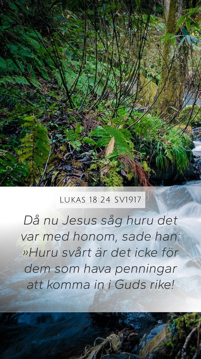 Lukas 18:24 SV1917 Bible Verse Image