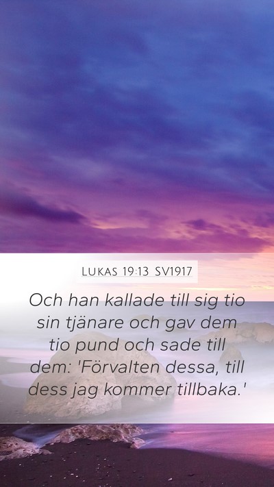 Lukas 19:13 SV1917 Bible Verse Image