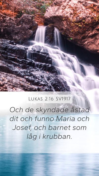 Lukas 2:16 SV1917 Mobile Phone Wallpaper - Och de skyndade åstad dit och funno Maria och - Mobile Bible Verse Wallpaper