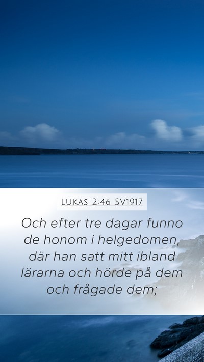 Lukas 2:46 SV1917 Bible Verse Image