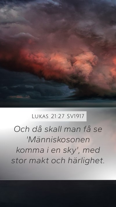 Lukas 21:27 SV1917 Bible Verse Image