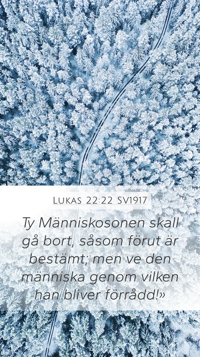 Lukas 22:22 SV1917 Bible Verse Image