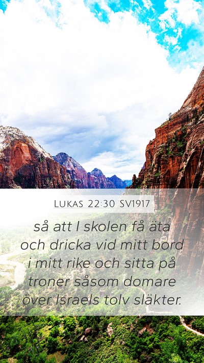 Lukas 22:30 SV1917 Bible Verse Image