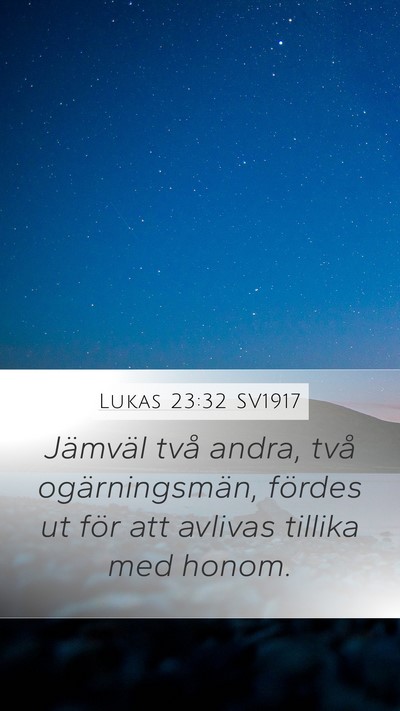 Lukas 23:32 SV1917 Bible Verse Image