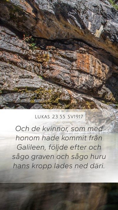 Lukas 23:55 SV1917 Bible Verse Image