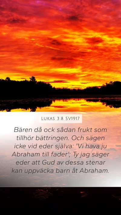Lukas 3:8 SV1917 Bible Verse Image