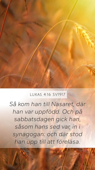 Lukas 4:16 SV1917 Bible Verse Image