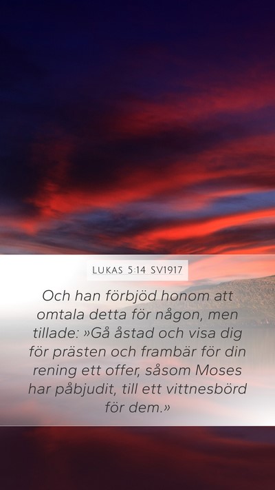 Lukas 5:14 SV1917 Bible Verse Image
