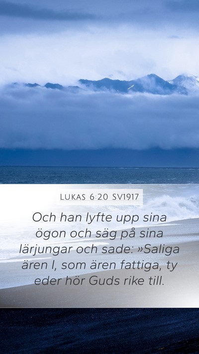 Lukas 6:20 SV1917 Bible Verse Image