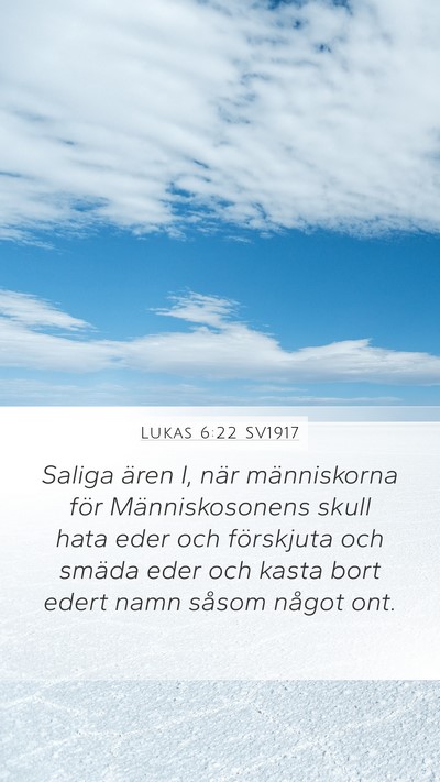Lukas 6:22 SV1917 Bible Verse Image