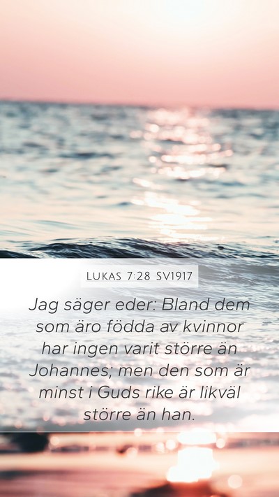 Lukas 7:28 SV1917 Bible Verse Image