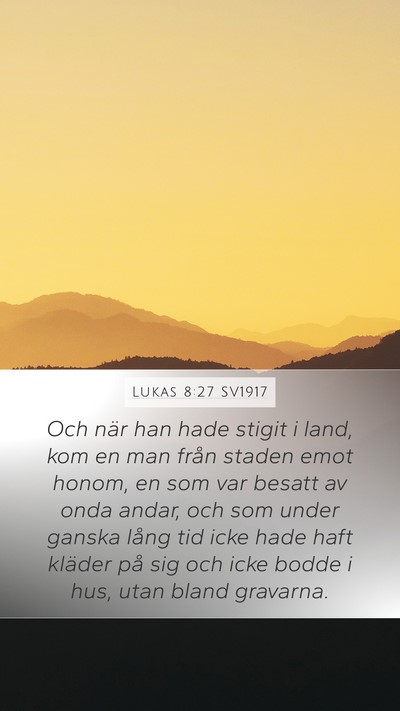 Lukas 8:27 SV1917 Bible Verse Image