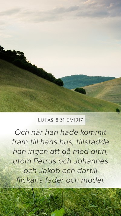 Lukas 8:51 SV1917 Bible Verse Image