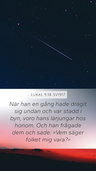 Lukas 9:18 SV1917 Bible Verse Image