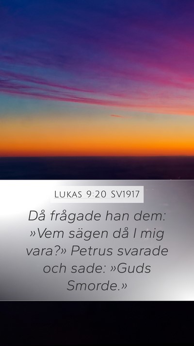 Lukas 9:20 SV1917 Bible Verse Image