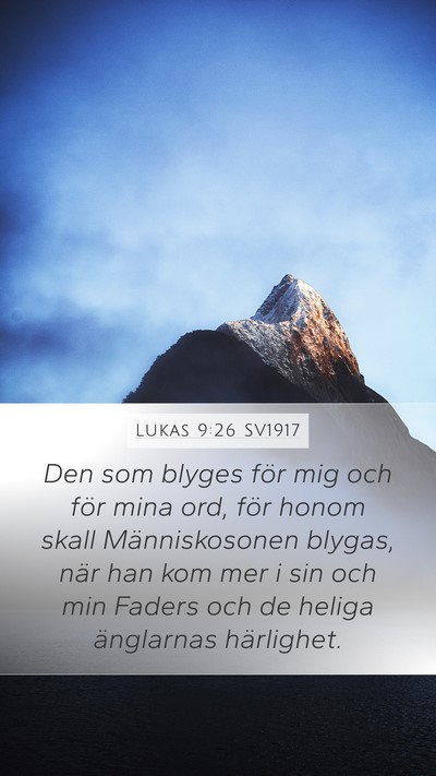 Lukas 9:26 SV1917 Bible Verse Image