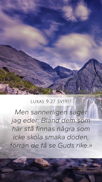Lukas 9:27 SV1917 Bible Verse Image