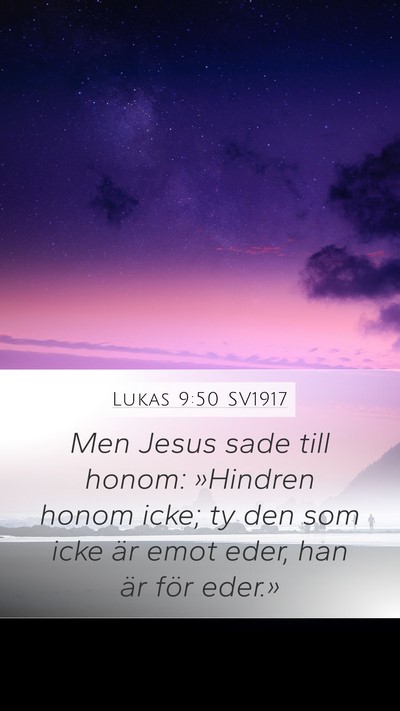 Lukas 9:50 SV1917 Bible Verse Image