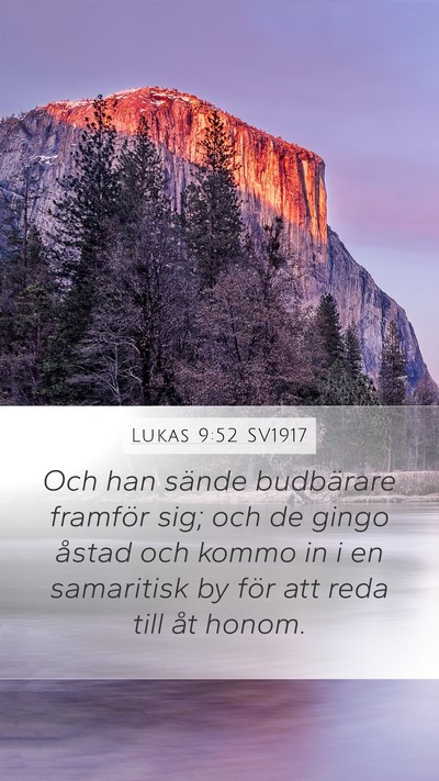 Lukas 9:52 SV1917 Bible Verse Image