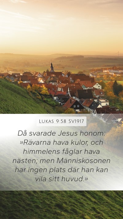 Lukas 9:58 SV1917 Bible Verse Image