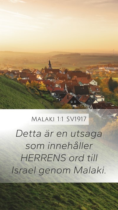 Malaki 1:1 SV1917 Mobile Phone Wallpaper - Detta är en utsaga som innehåller HERRENS ord - Mobile Bible Verse Wallpaper
