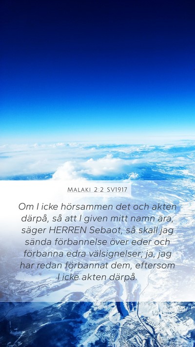 Malaki 2:2 SV1917 Bible Verse Image