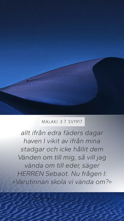 Malaki 3:7 SV1917 Bible Verse Image